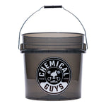 Chemical Guys Heavy Duty Ultra Clear Detailing Bucket Smoked Obsidian Black, 16L