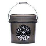 Chemical Guys Heavy Duty Ultra Clear Detailing Bucket Smoked Obsidian Black, 16L