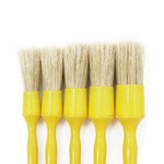 PCC Premium Bristle Detailing Brush Kit, Yellow, Set of 5 - Planet Car Care