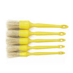 PCC Premium Bristle Detailing Brush Kit, Yellow, Set of 5 - Planet Car Care