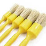 PCC Premium Bristle Detailing Brush Kit, Yellow, Set of 5 - Planet Car Care