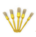 PCC Premium Bristle Detailing Brush Kit, Yellow, Set of 5 - Planet Car Care