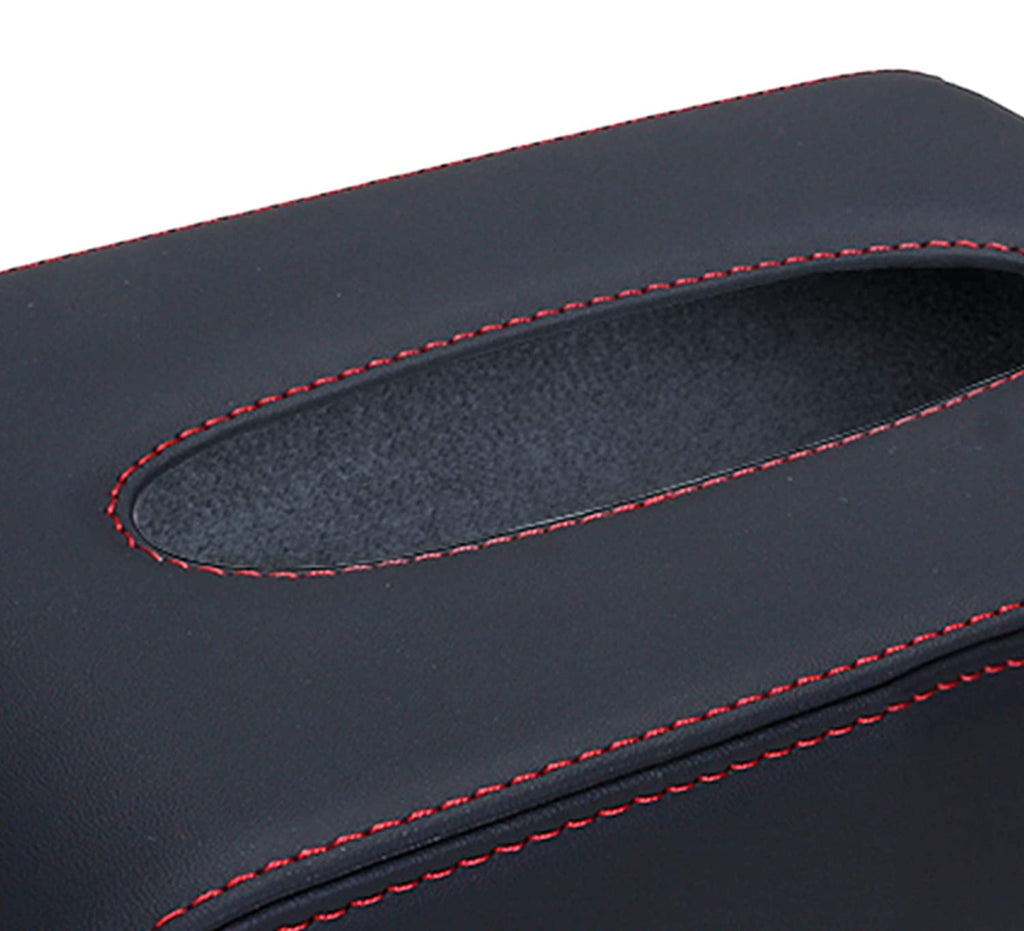 DriveStylish Leatherette Car Tissue Box For Dashboard Black