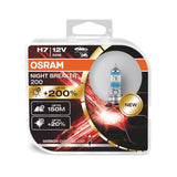 OSRAM H7 Night Breaker Laser 200 Headlight Bulb, 55W, 3550K, Pair